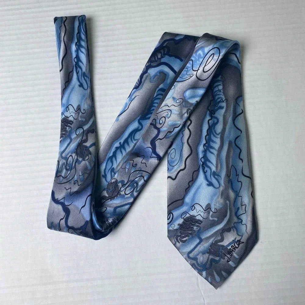 J. Garcia Watercolor Collection Duck Worm Alarm Artist Proof No. 3 Mens Silk Tie